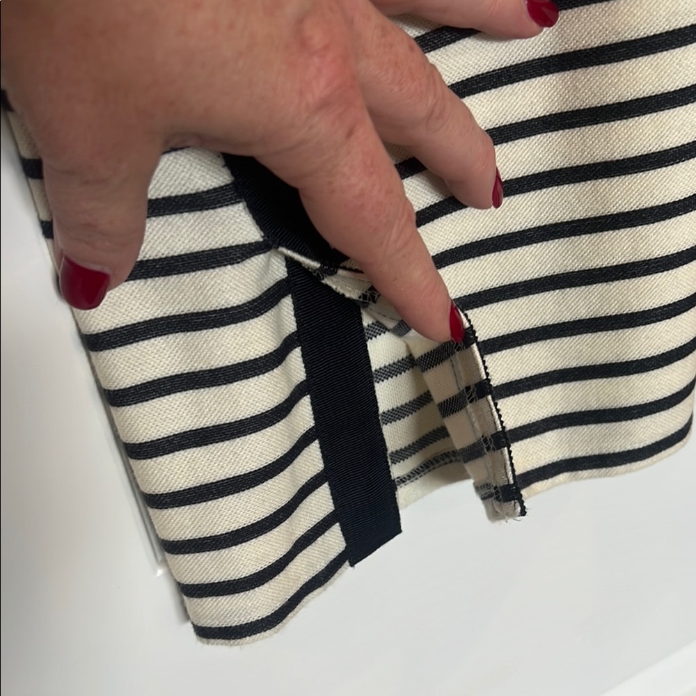 Ann Taylor Striped Black and White Dress - Picture 5 of 5